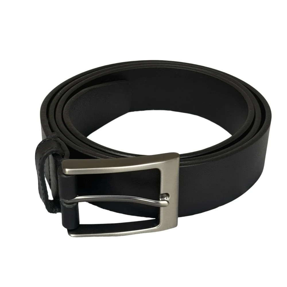 Mens Wearhouse Black Italian Leather Belt Size 42‎ Handcrafted USA 12615-001